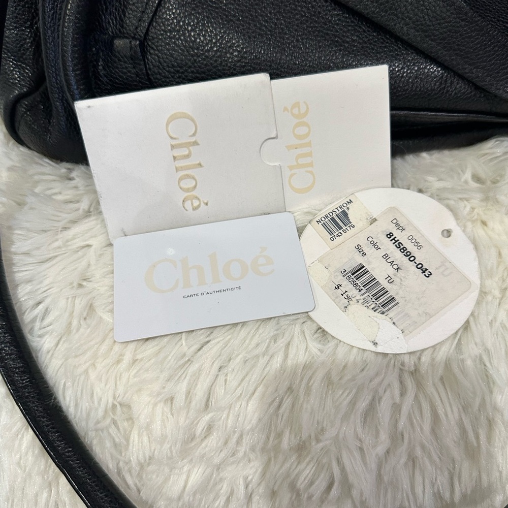 Chloe Paratay Black Elegant Black Leather Handbag - Picture 16 of 16